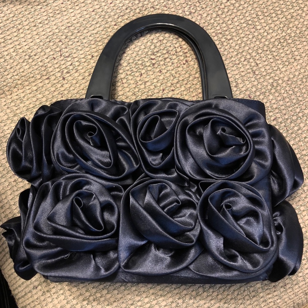For Your Ease Only black satin clutch/mini purse